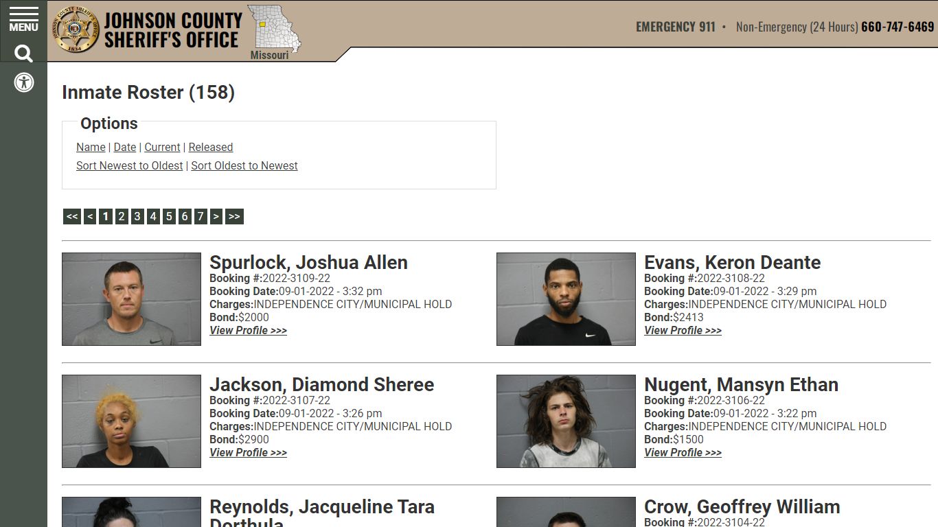 Inmate Roster - Current Inmates Booking Date Descending - Johnson ...